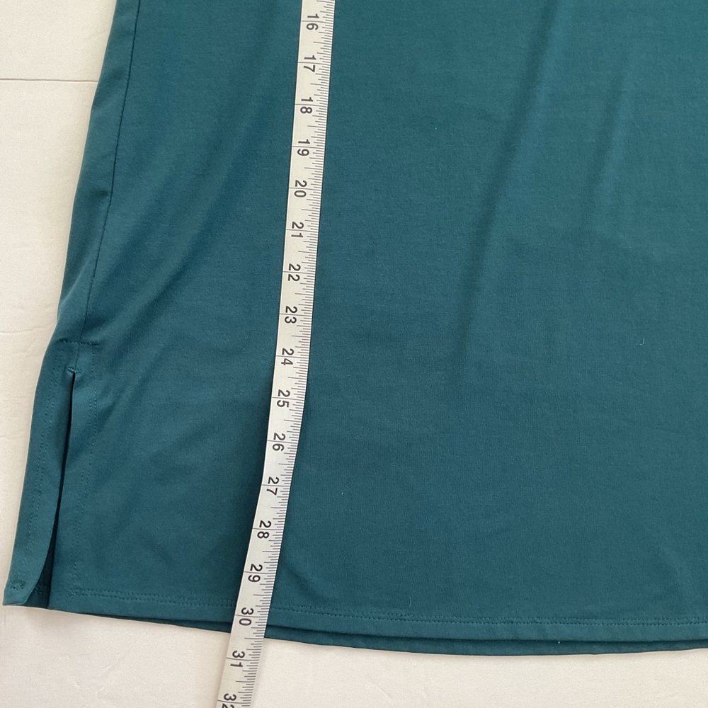 Eileen Fisher Tunic Top Long Sleeve Blue Green Size S - Picture 7 of 9
